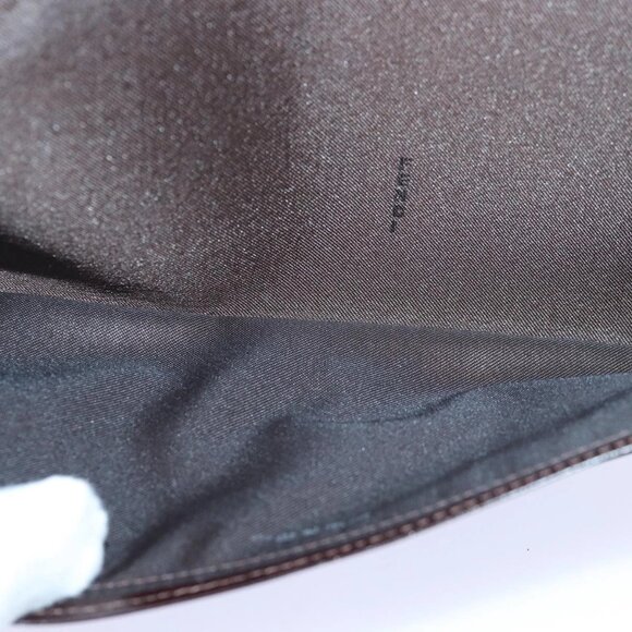 FENDI Zucca Canvas Long Wallet Black Brown Silver Auth am6788 - Picture 12 of 16